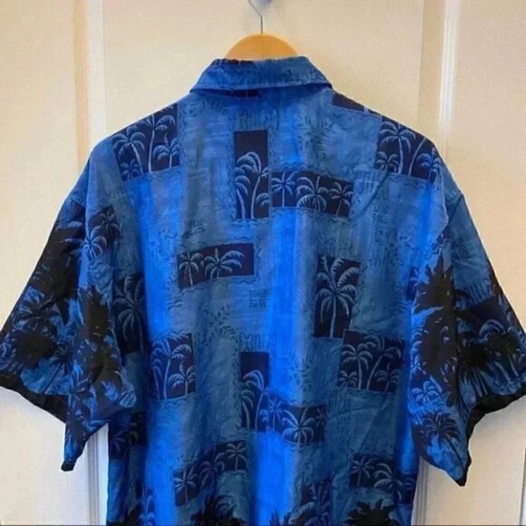 Aloha Joe Mens Hawaiian Shirt Short Sleeves Blue Size Large - Picture 7 of 15